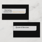 前方コンサルタントの黒の平野の新人のスタイル 名刺 (正面/裏面)