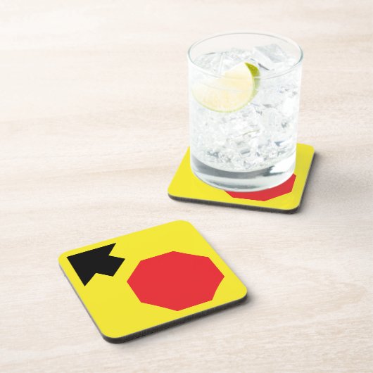 前方ストップダイヤモンド形状懸命プラスチックコースター コースター (右側)
