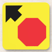 前方ストップダイヤモンド形状懸命プラスチックコースター コースター (正面)