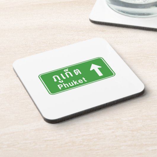 前方プーケット⚠タイ高速道路交通標識⚠ コースター (左側)