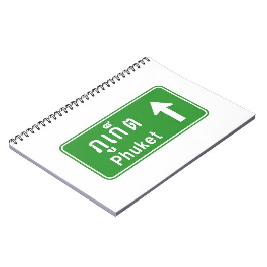 前方プーケット⚠タイ高速道路交通標識⚠ ノートブック (左側)