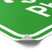 前方プーケット⚠タイ高速道路交通標識⚠ ポスター (角)