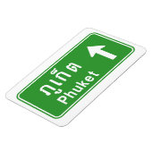 前方プーケット⚠タイ高速道路交通標識⚠ マグネット (左側)