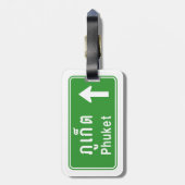 前方プーケット⚠タイ高速道路交通標識⚠ ラゲッジタグ (裏面縦)