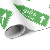 前方プーケット⚠タイ高速道路交通標識⚠ ラッピングペーパー (ロールコーナー)