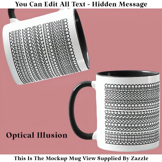 前方保への隠しメッセージ128BW引用文 マグカップ