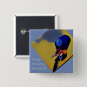 前方保サイクリストのボタンピンを移動 缶バッジ (正面&裏面)