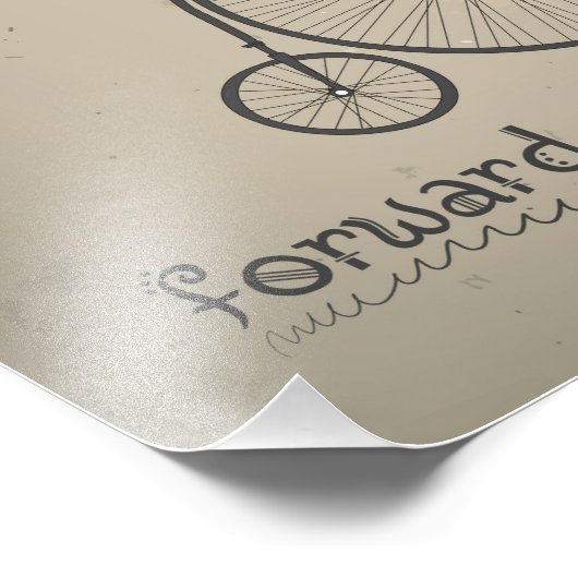 前方自信ヴィンテージ自転車写真 フォトプリント (角)