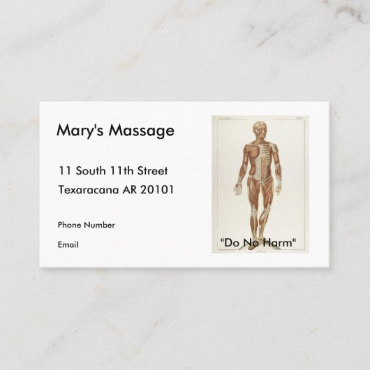 前方解剖学 予約カード (正面)