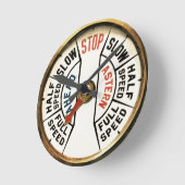 前方、後方 ラウンド壁時計 (傾斜)