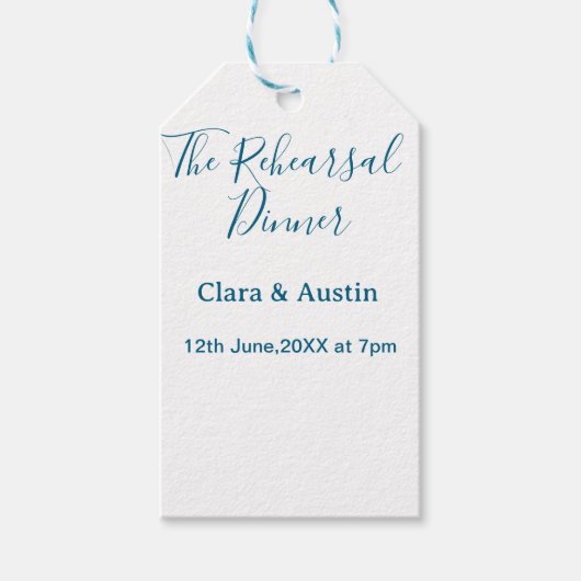 前日のシンプルな食事会 ギフトタグ (正面)