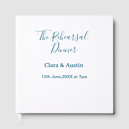 前日のシンプルな食事会 ゲストブック (正面)