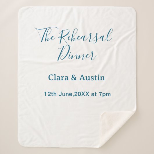 前日のシンプルな食事会 シェルパブランケット (正面)