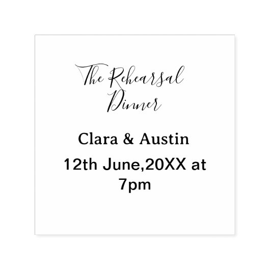 前日のシンプルな食事会 セルフインキングスタンプ (デザイン)