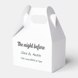 前日のシンプルな食事会 フェイバーボックス