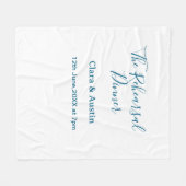 前日のシンプルな食事会 フリースブランケット (正面(横))