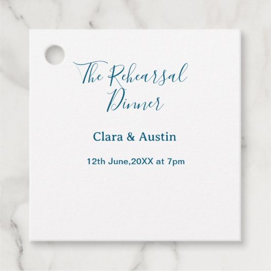 前日のリハーサルディナー　シンプル　ミニマル　ｍ フェイバータグ (正面)