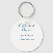 前日のリハーサルディナー　シンプル　ミニマル　m キーホルダー (正面)