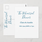 前日のリハーサルディナー シンプル ミニマル m ポストカード (正面/裏面)