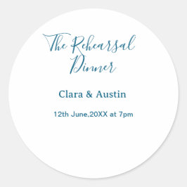 前日のリハーサルディナー　シンプル　ミニマル　m ラウンドシール