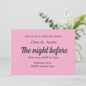 前日のリハーサルディナー　シンプル　ミニマル　m 招待状 (スタンド正面)