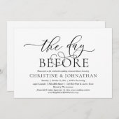 前日のリハーサル結婚パーティーディナー 招待状 (正面/裏面)