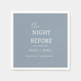 前日の夜の埃っぽいブルーのミニマ結婚リスト スタンダードカクテルナプキン