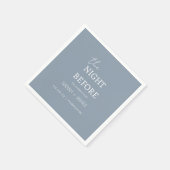 前日の夜の埃っぽいブルーのミニマ結婚リスト スタンダードカクテルナプキン (角)