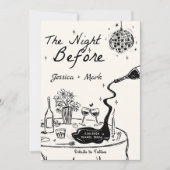 前日の夜の結婚式リハーサルディナー 招待状 (正面)