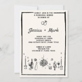 前日の夜の結婚式リハーサルディナー 招待状 (裏面)