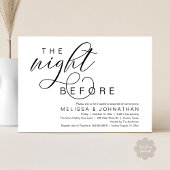 前日の夜、クラシー結婚のリハーサル 招待状
