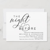 前日の夜、クラシー結婚のリハーサル 招待状 (正面)