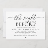 前日の夜、クラシー結婚のリハーサル 招待状 (正面)