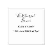 前日の食事会はシンプルでミニマルな ラバースタンプ (インプリント)