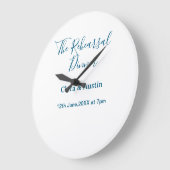 前日の食事会はシンプルでミニマルな ラージ壁時計 (傾斜)