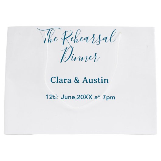 前日の食事会 シンプル ミニマル M ラージペーパーバッグ (正面)