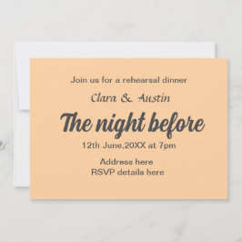 前日の食事会 シンプル ミニマル M 招待状