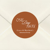 前日彩排晚餐优雅陶土色 ラウンドシール