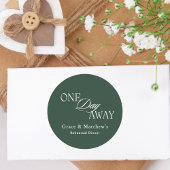 前日彩排晚餐翡翠綠小禮物 ラウンドシール