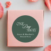 前日彩排晚餐翡翠绿小礼物 ラウンドシール