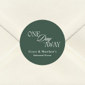 前日彩排晚餐翡翠绿小礼物 ラウンドシール