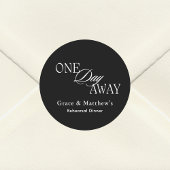 前日彩排晚餐黑白 ラウンドシール