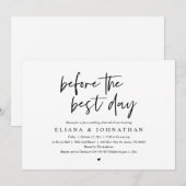 前日最高ののリハ結婚ーサル・ディナー 招待状 (正面/裏面)