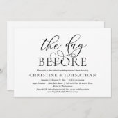 前日、のリハ結婚ーサルパーティーディナー請求書 招待状 (正面/裏面)