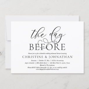 前日、のリハ結婚ーサルパーティーディナー請求書 招待状