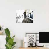 前景とエクササイズの自由重みの行 ポスター (ホームオフィス)