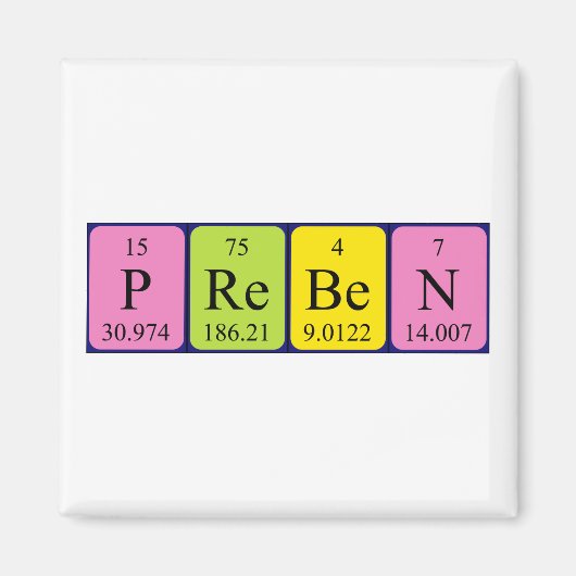 前期周期表名磁石 マグネット (正面)