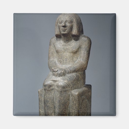 前期王朝のイエ、ホルスの僧、アンクの像 マグネット (正面)