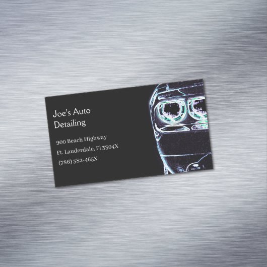 前照灯アメリカのマッスルカー車の マグネット名刺 (インサイチュ)