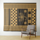 前王朝エジプトパーム織物 タペストリー (インサイチュ(横))